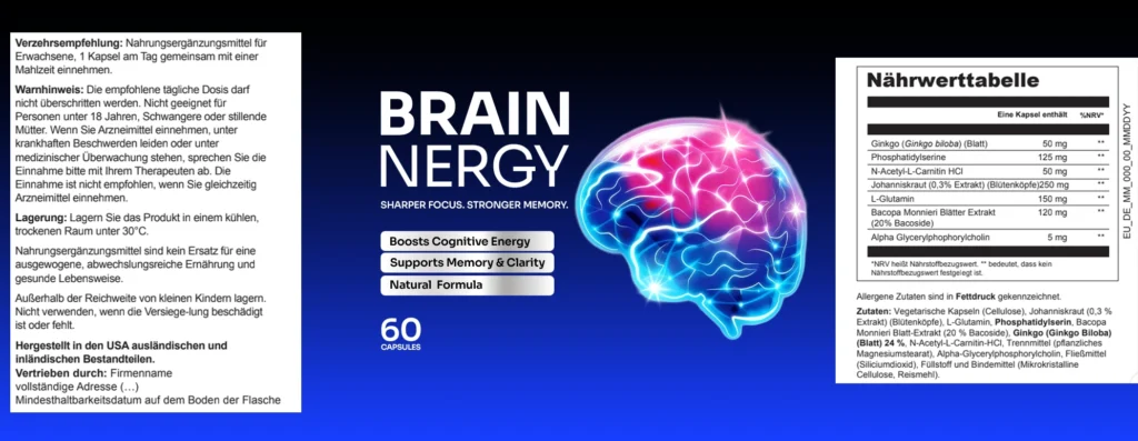 Brainergy Male Performance Supplement Bottle
